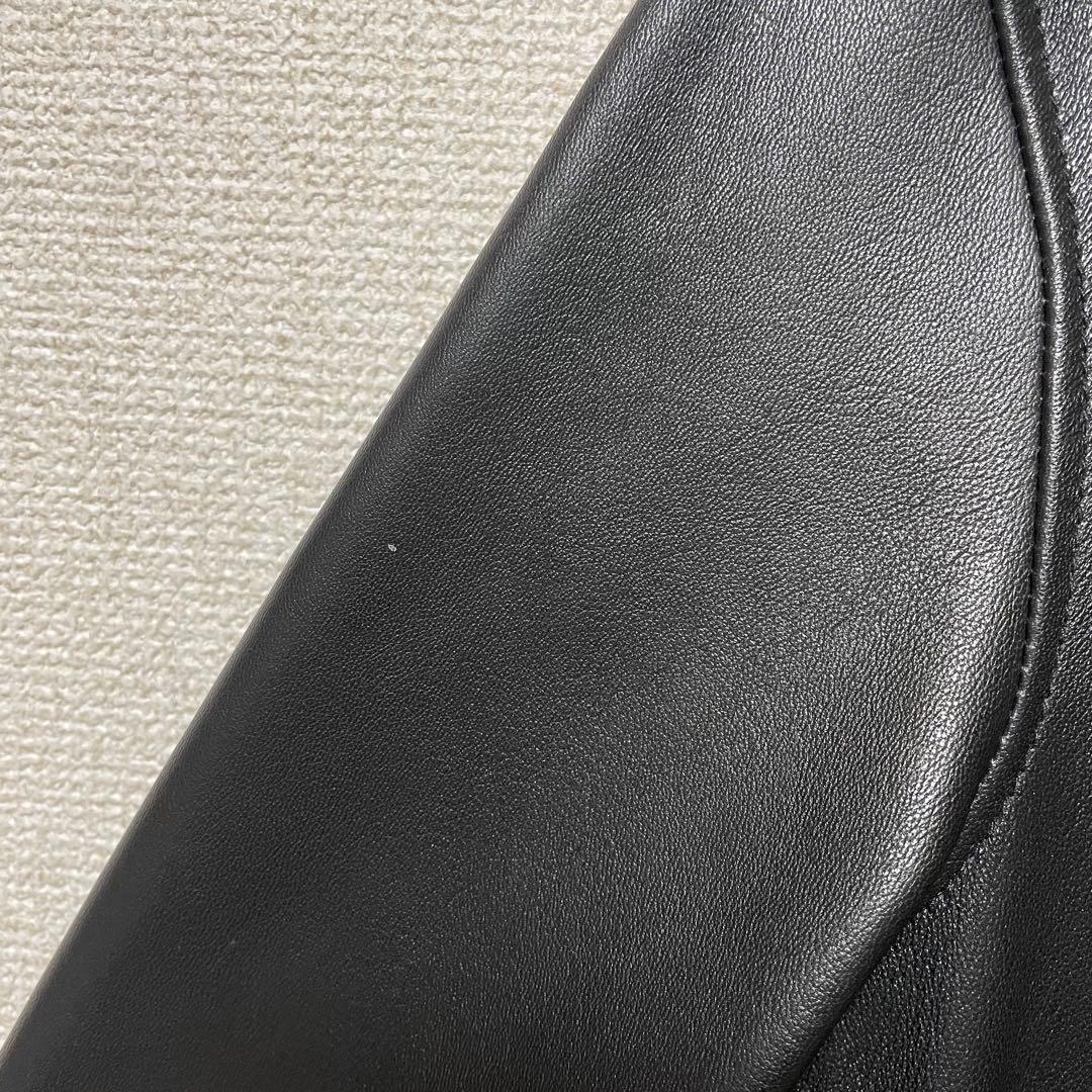 BEAMS ビームス　革ジャン　美品　メンズ　本革　黒　ブラック　羊革