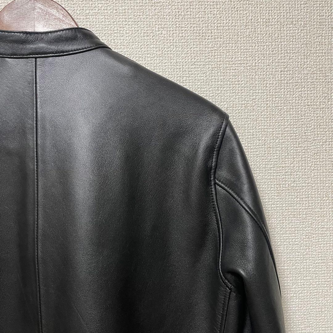 BEAMS ビームス　革ジャン　美品　メンズ　本革　黒　ブラック　羊革