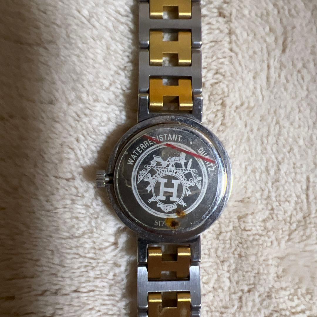 HERMES クォーツ時計 シルバー/ゴールド　Leaさま専用