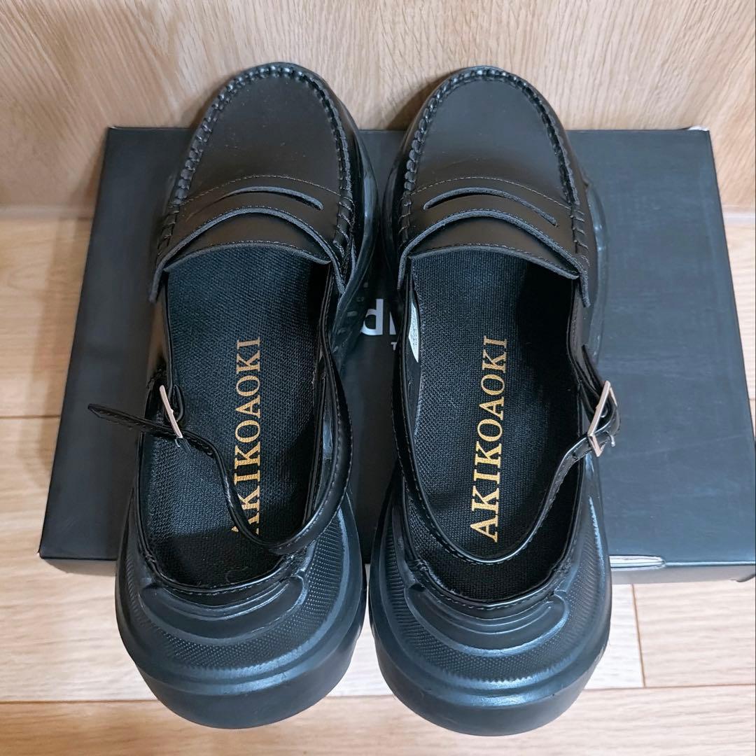 AKIKOAOKI demi Black×Black-faux leather