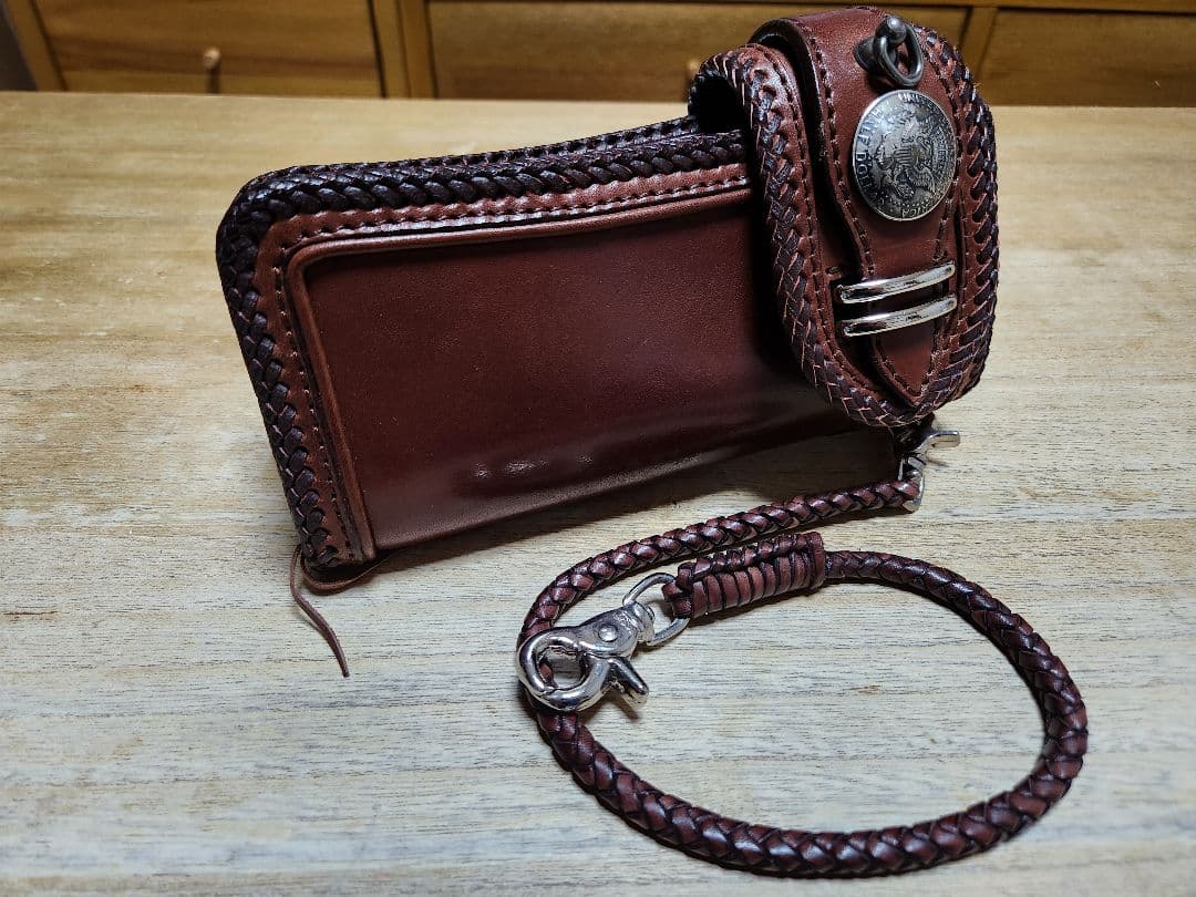 MAMA KIN' 栃木レザー 長財布 ライダースウォレット