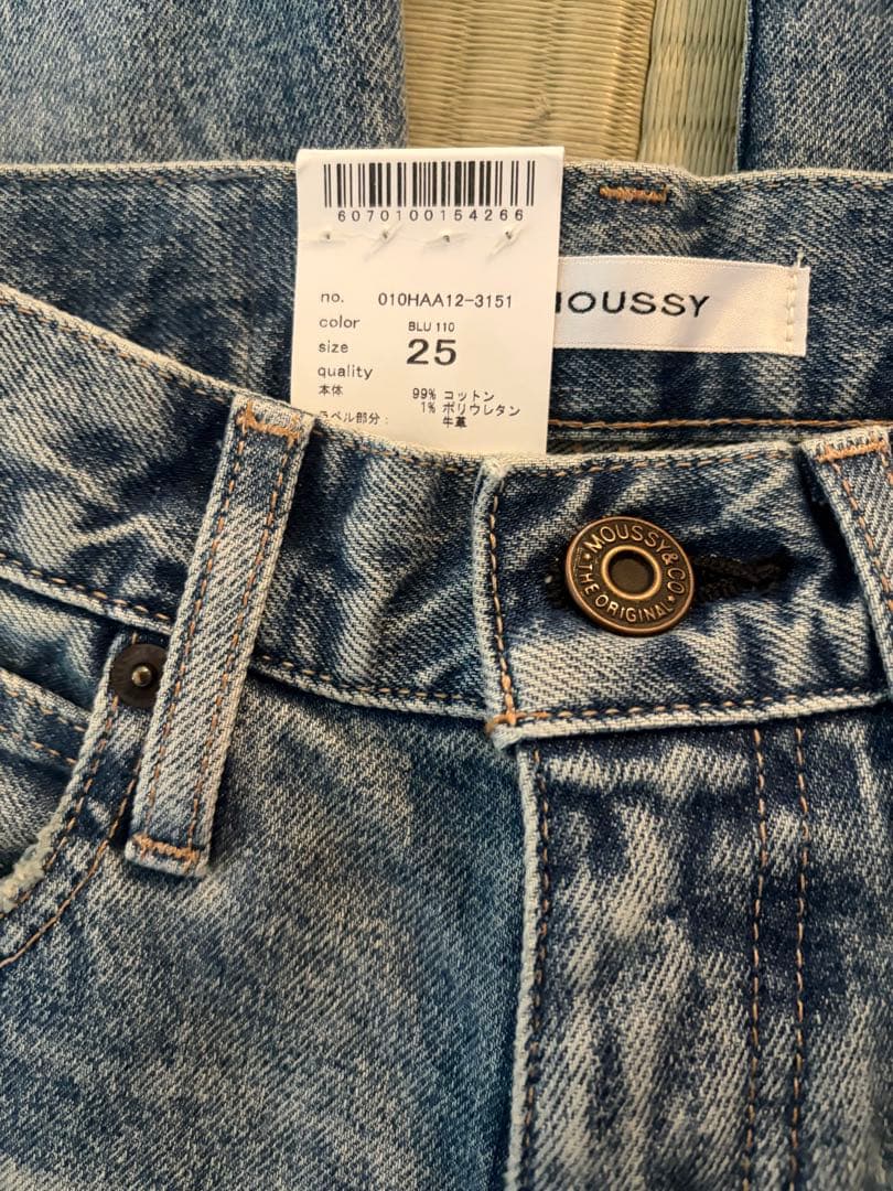 新品moussy MVS FLARE デニム25
