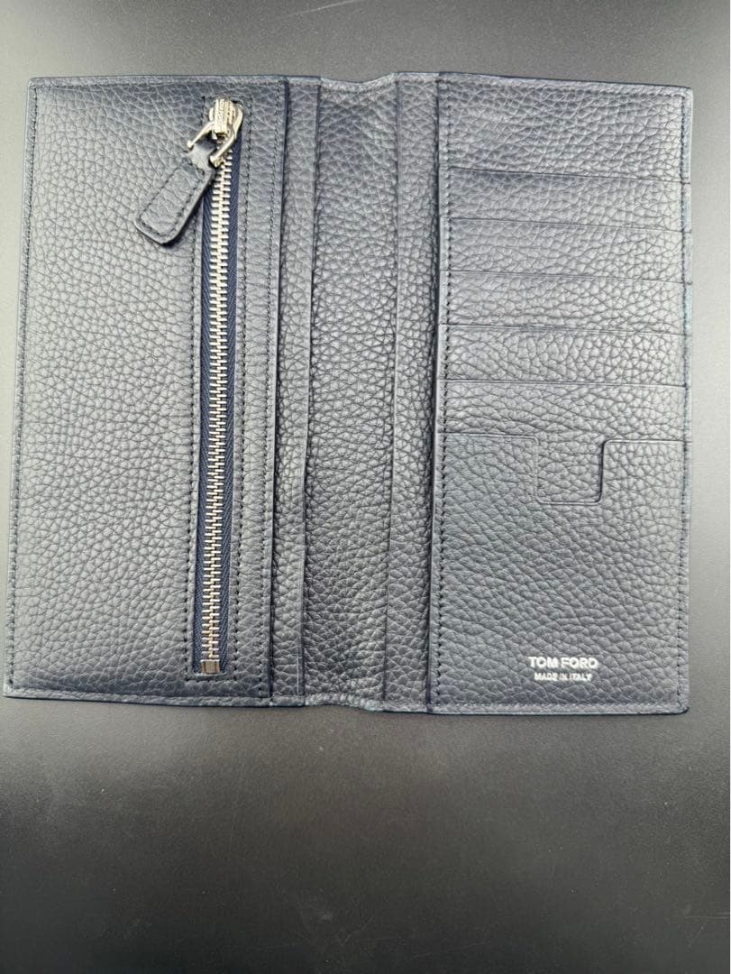 【未使用品】トムフォード　TOM FORD 長財布　ブラック　牛革