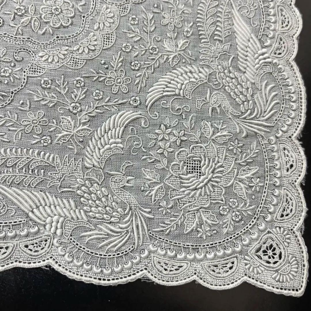 未使用品 布の宝石 最高峰 汕頭刺繍ハンカチ❤️汕頭八人衆 《郭 麗明》 作品❤️