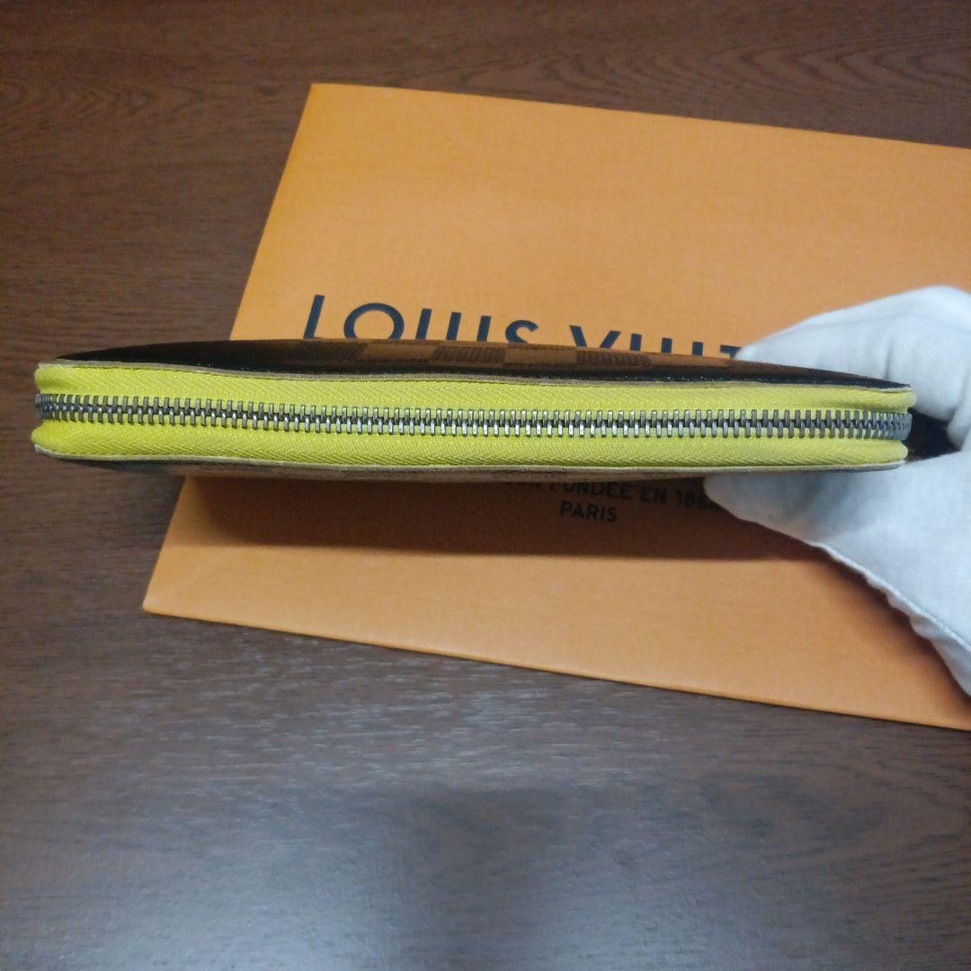 ルイ・ヴィトン。訳あり良品、アンフィニダミエ、ヴェルティカルジッピーウォレット