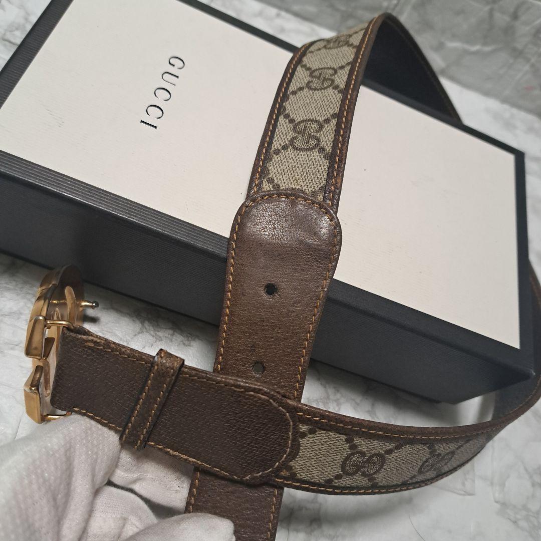 ✨️美品✨️GUCCI グッチ ベルト GGマーモントゴールドバックキャンバス