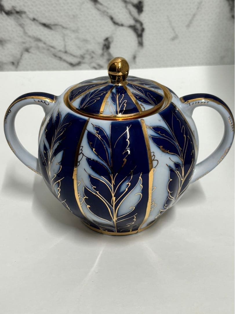 ロシア皇室御用達アンティークロモノーソフインペリアルポーセリン　ティーセット