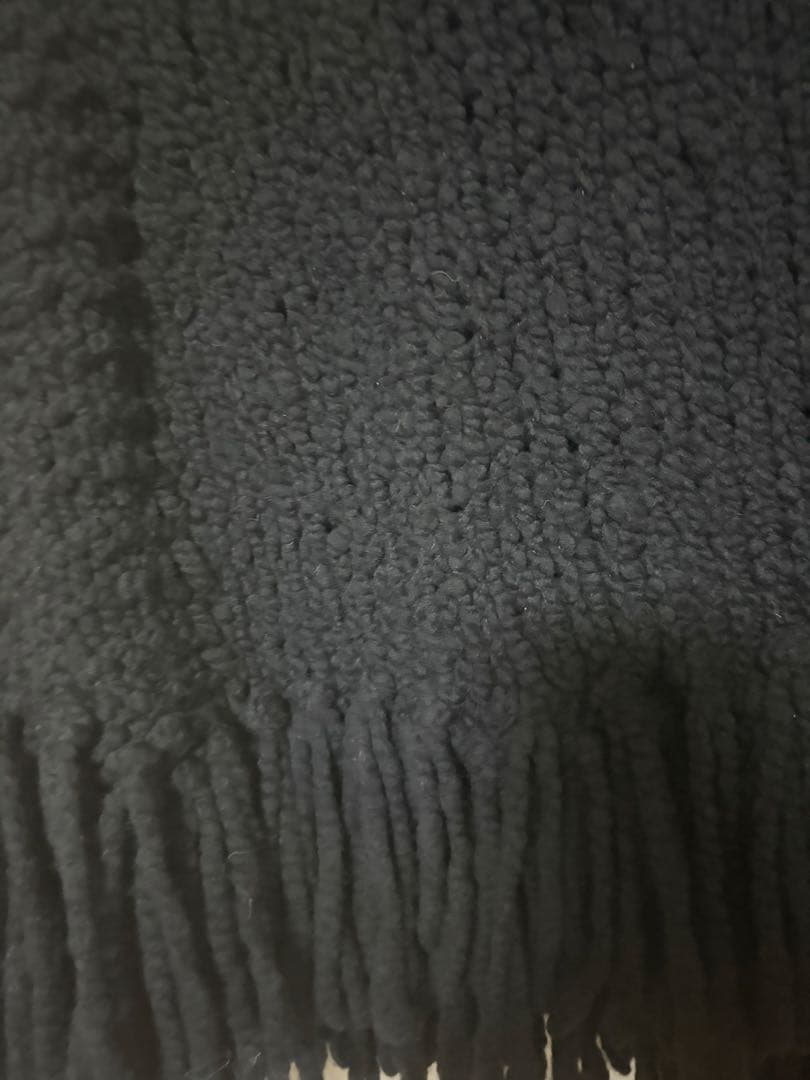 完売品beauty&youth 別注　IRONINGフリンジ ニットネイビー