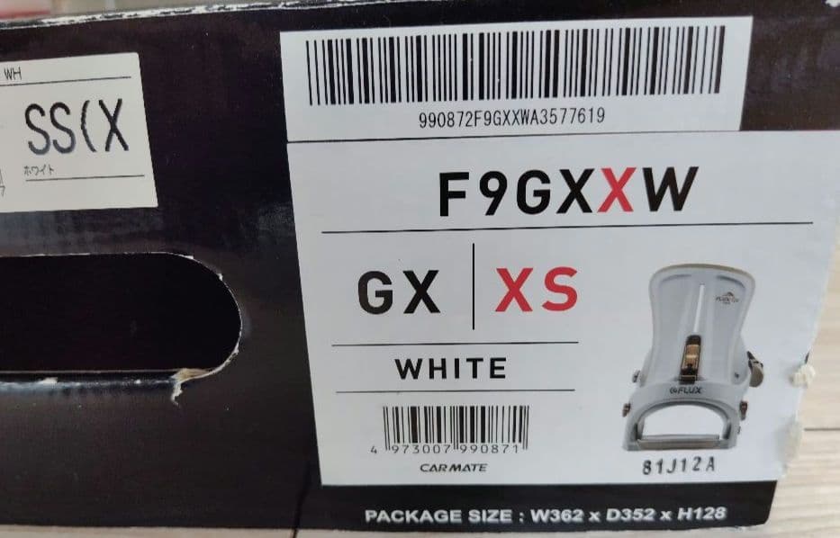 P*i様 FLUX GX スノーボード ビンディング XS ホワイト バインディ