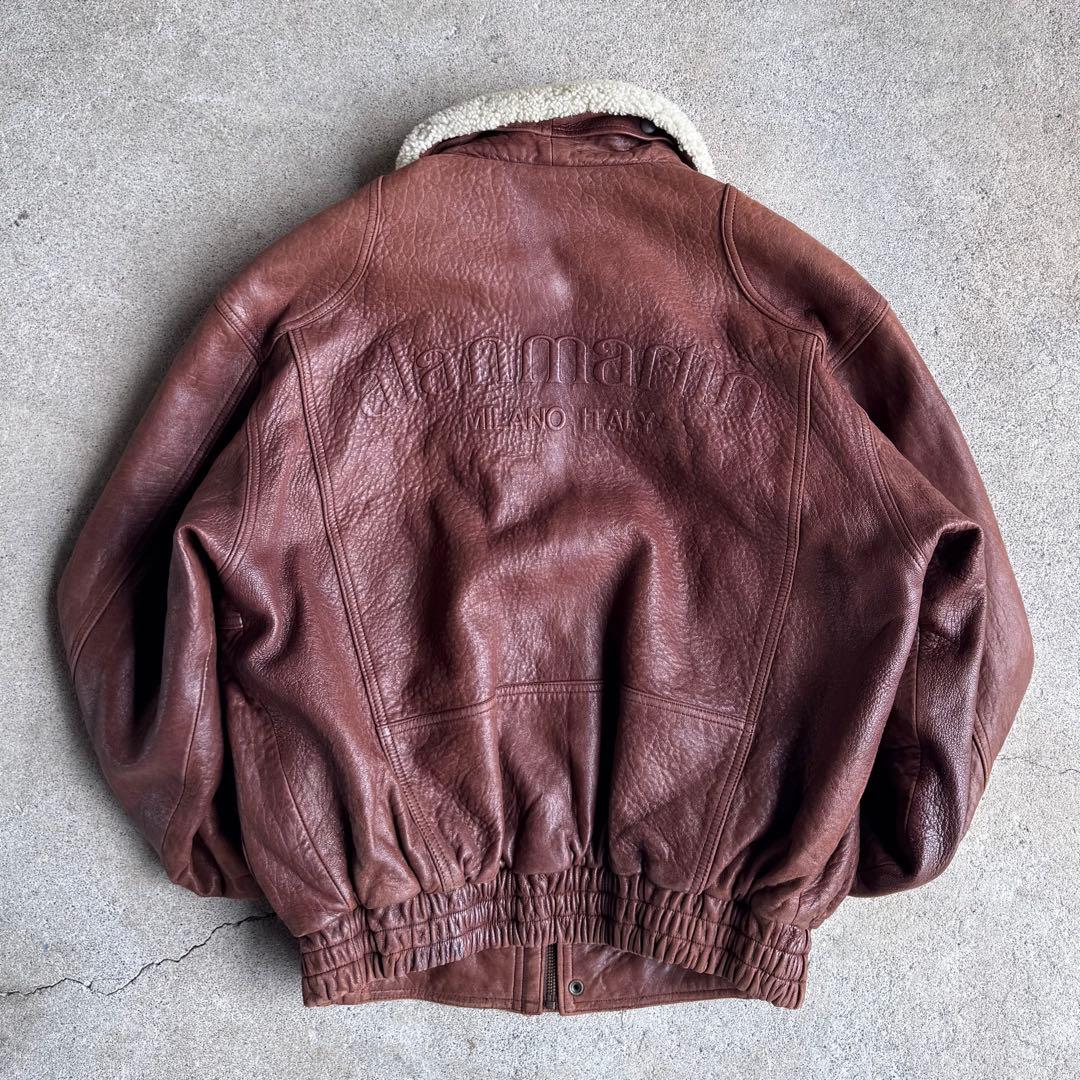 G1 type 本革 レザージャケット ビンテージ ブラウン 羊革 g-1 a2