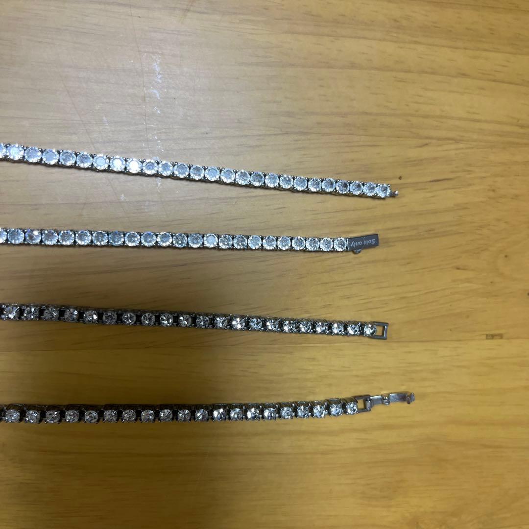 モアサナイト ネックレス 60センチ シルバー925 テニスチェーン 50cm