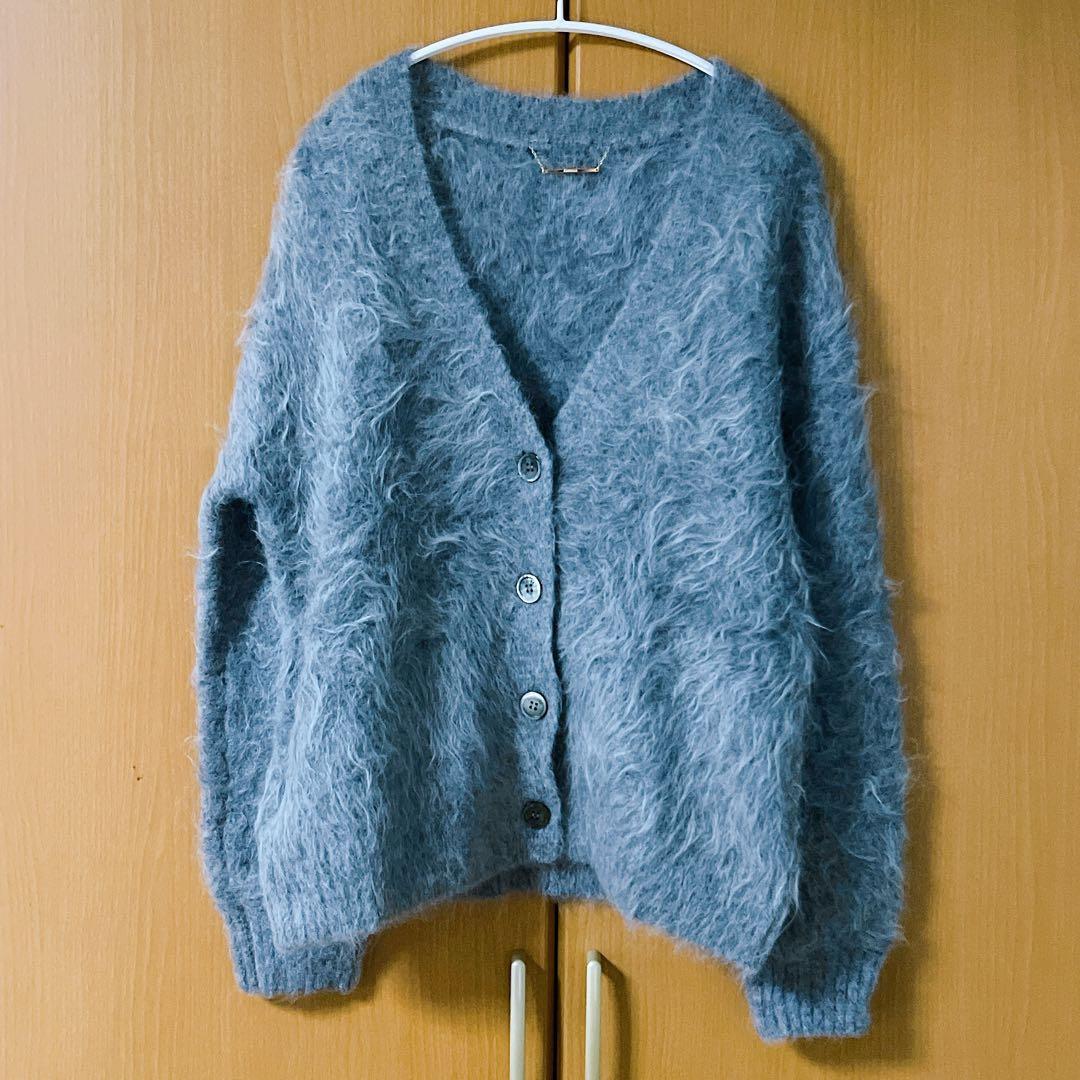 【美品】スーリーアルパカニットカーディガン グレー アニュアンス
