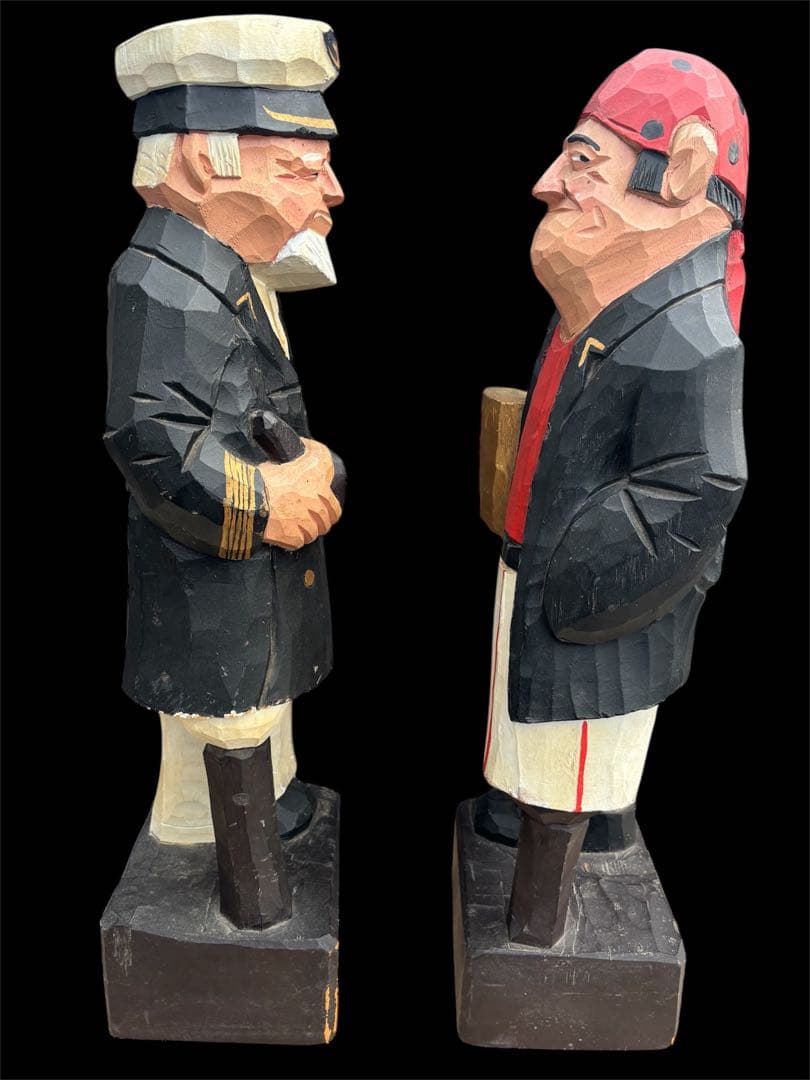 マドロス　人形　木彫り　船長　海賊　セット　ヴィンテージ　置物