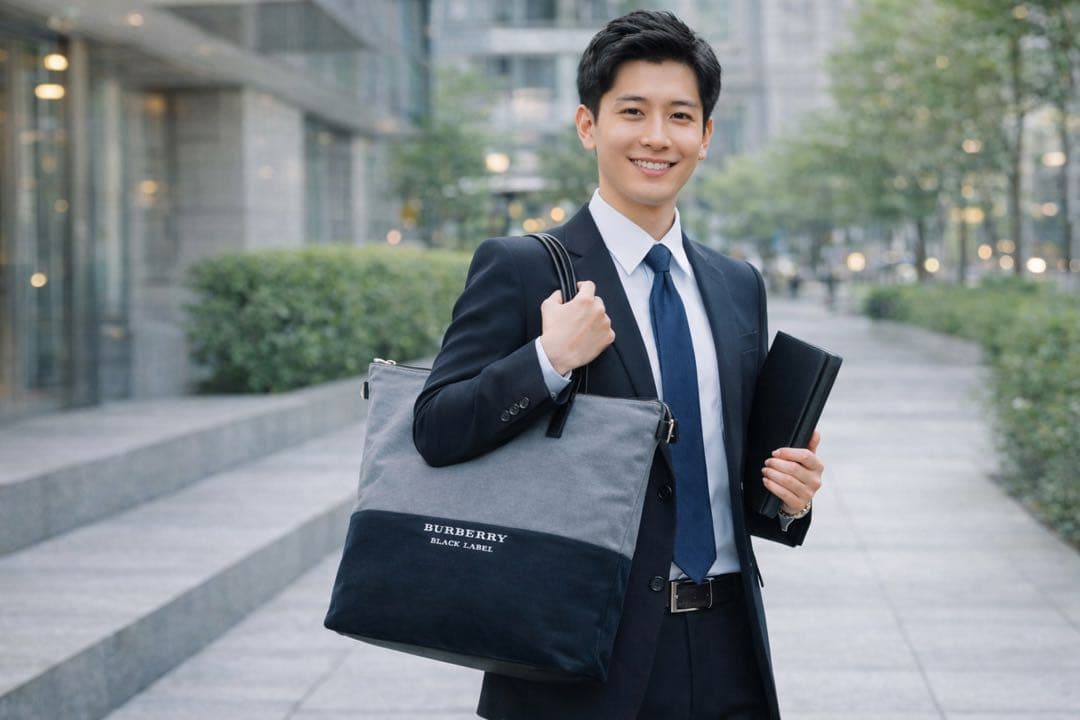 美品◾️バーバリーブラックレーベル◾️トートバッグ&ショルダー可◾️ユニセックス