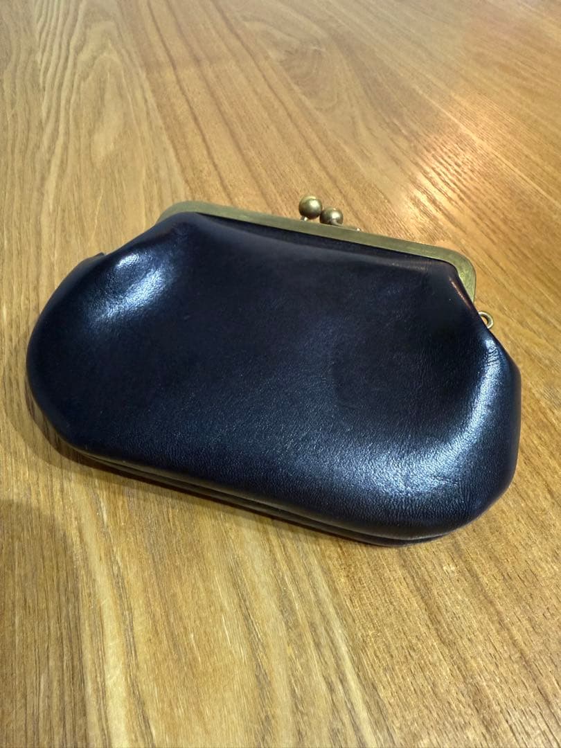 N25 がま口　財布　ブラック　黒