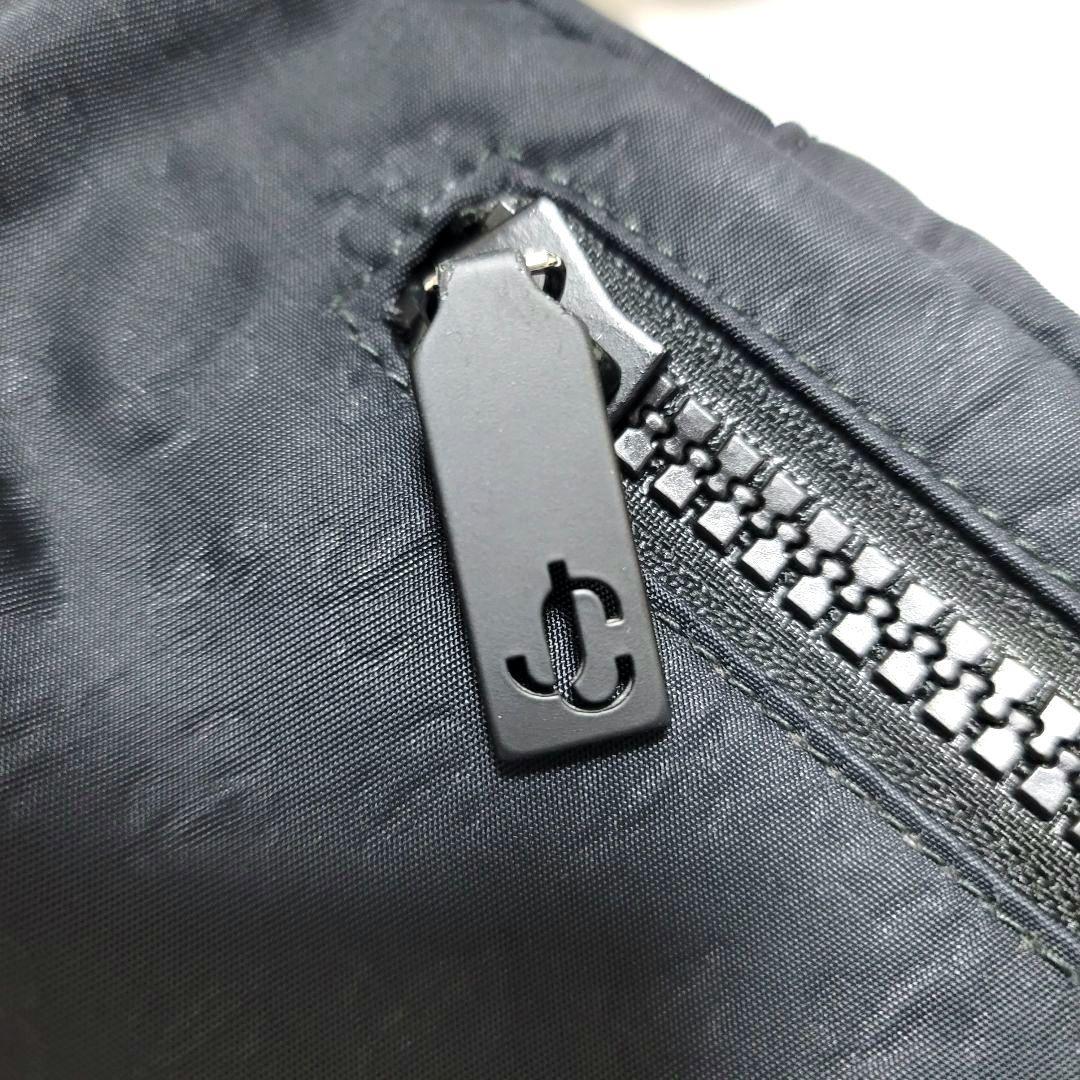 極美品 ジミーチュウ ボディバッグ 総柄 総ロゴ モノグラム ウエストポーチ 黒