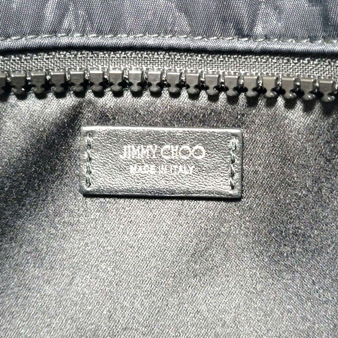 極美品 ジミーチュウ ボディバッグ 総柄 総ロゴ モノグラム ウエストポーチ 黒