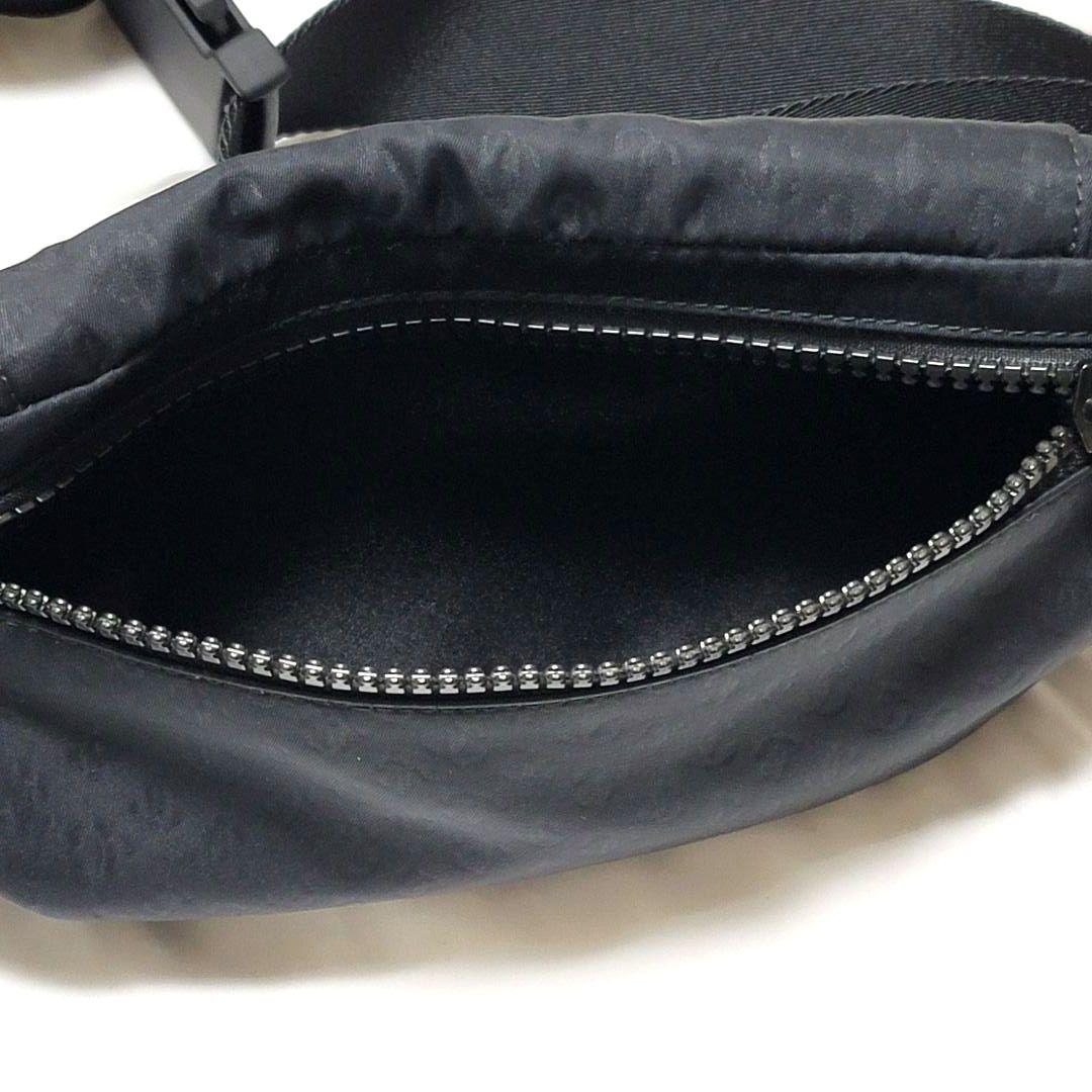 極美品 ジミーチュウ ボディバッグ 総柄 総ロゴ モノグラム ウエストポーチ 黒