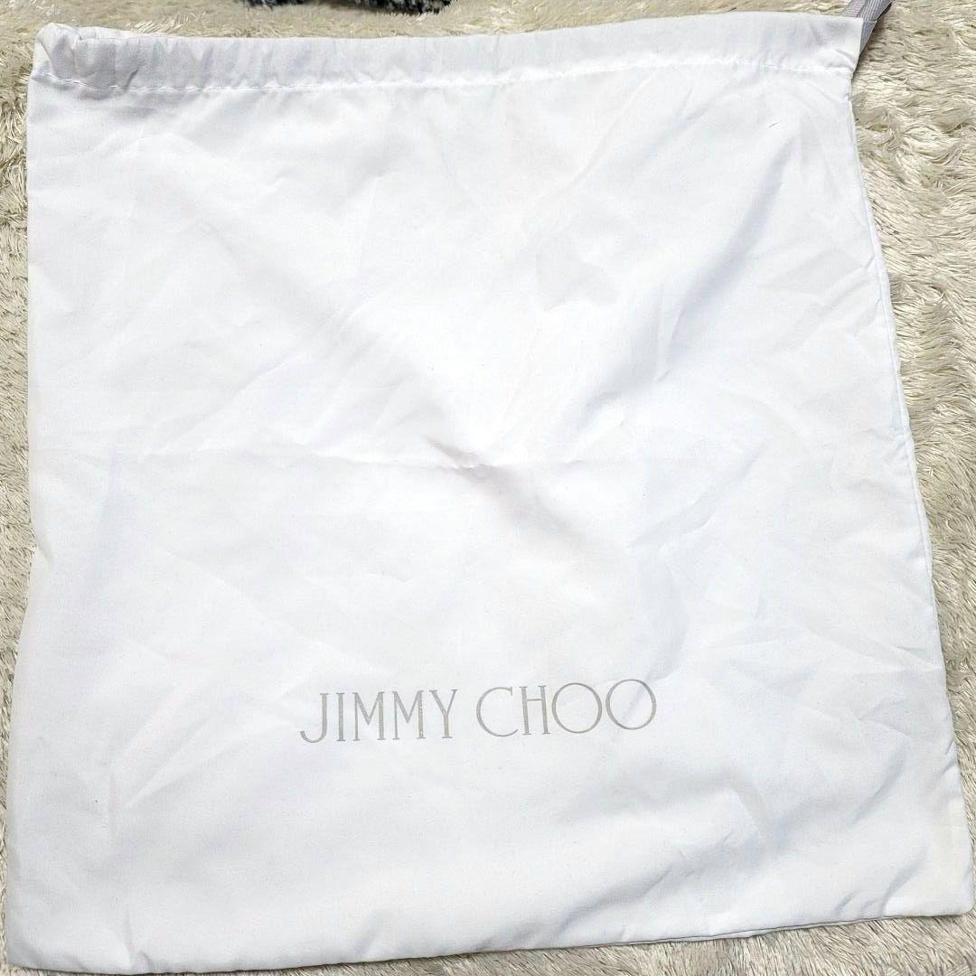 極美品 ジミーチュウ ボディバッグ 総柄 総ロゴ モノグラム ウエストポーチ 黒