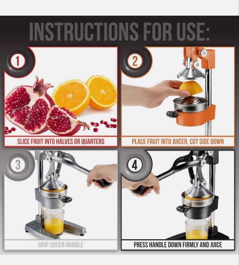 新品　Eurolux 鋳鉄　シトラスジューサー 特大 商用グレード