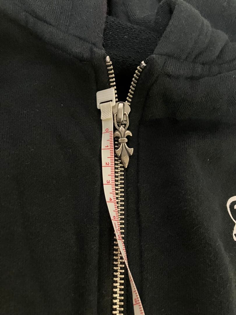 A&Gブラック パーカー　スカル　フローラル チェスト＆バック&アームプリント