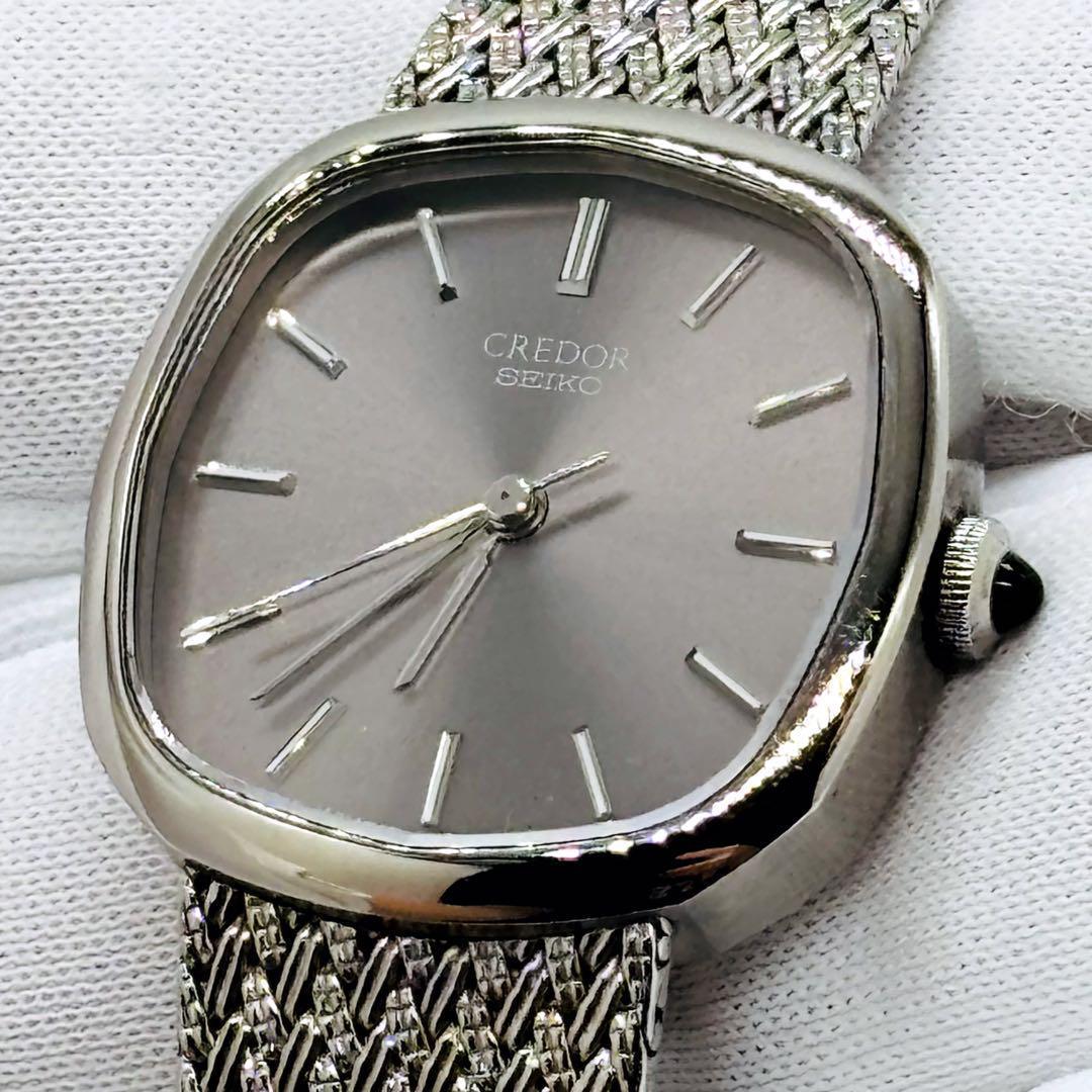 【レア】セイコー クレドール シルバー 1421-5020 動作良好 腕時計