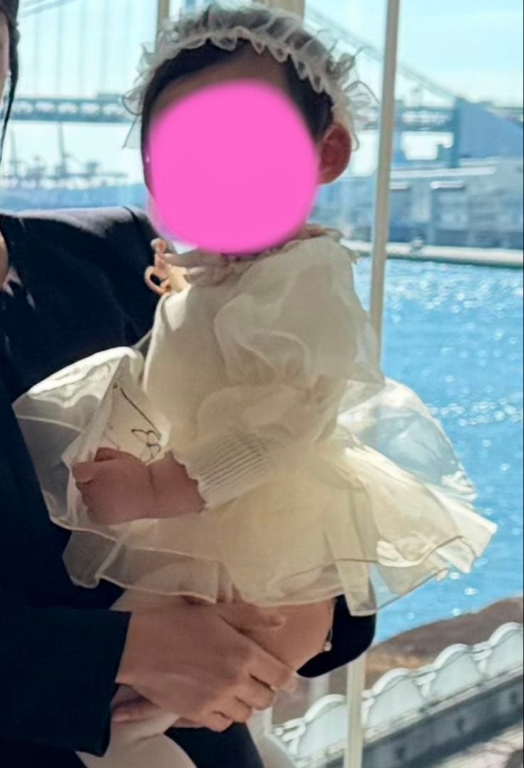 OREN オレン ベルーカ 韓国ベビー服 フリルロンパース ヘアーバンド