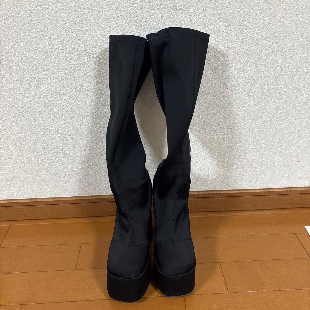 Darich ブラック スエード ロングブーツ 高ヒール