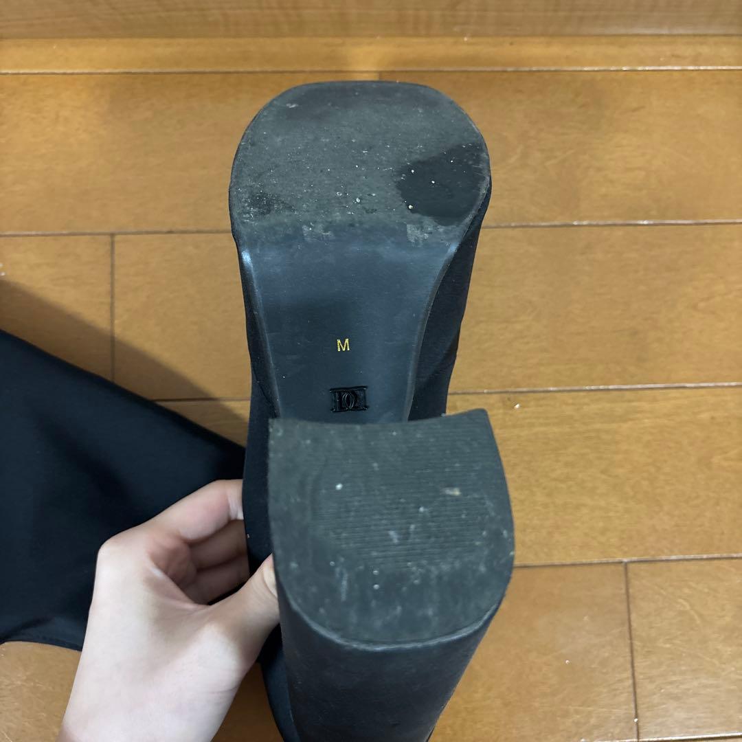 Darich ブラック スエード ロングブーツ 高ヒール