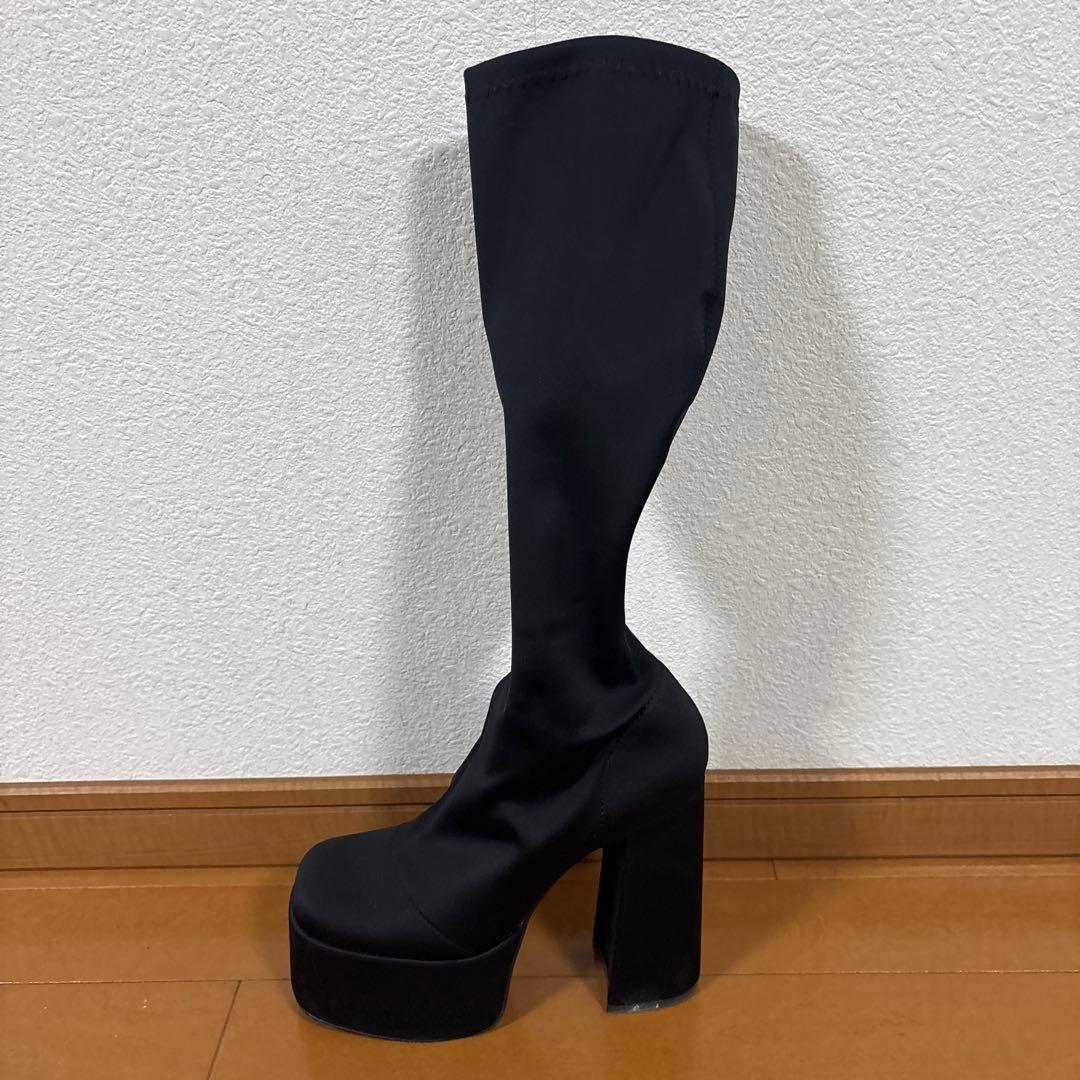 Darich ブラック スエード ロングブーツ 高ヒール