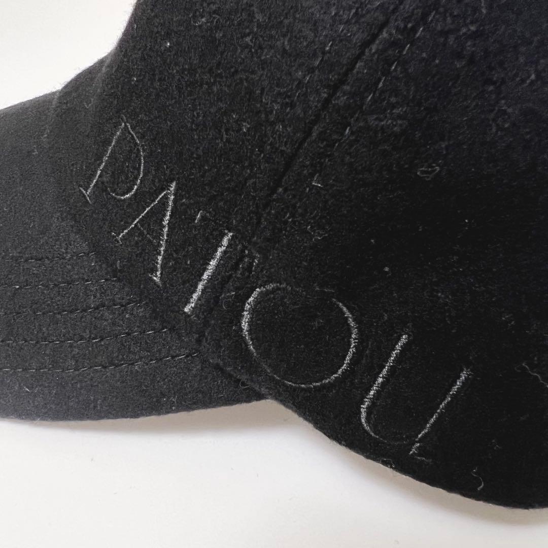 パトゥ PATOU 帽子 ウール ベースボール キャップ ブラック ロゴ