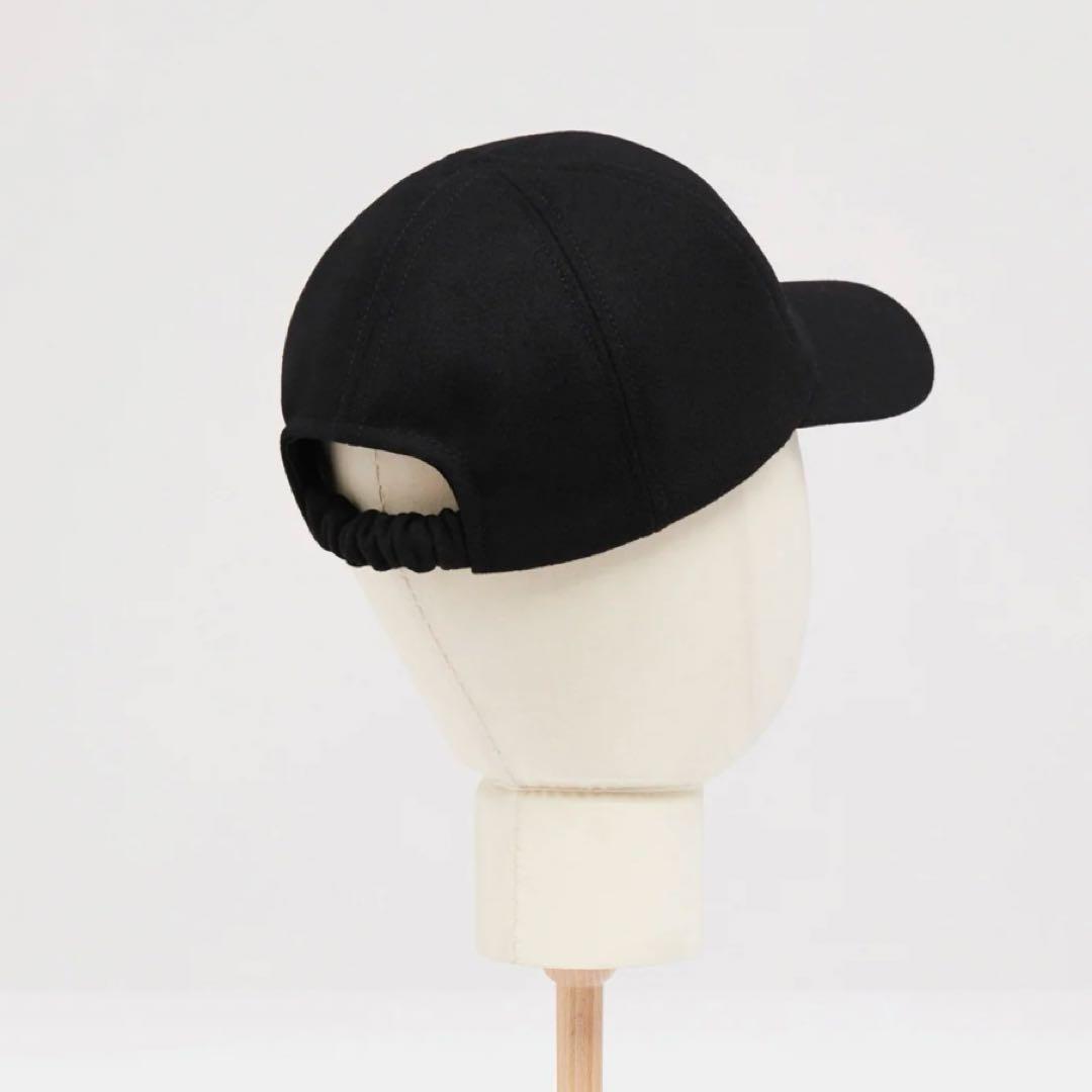パトゥ PATOU 帽子 ウール ベースボール キャップ ブラック ロゴ