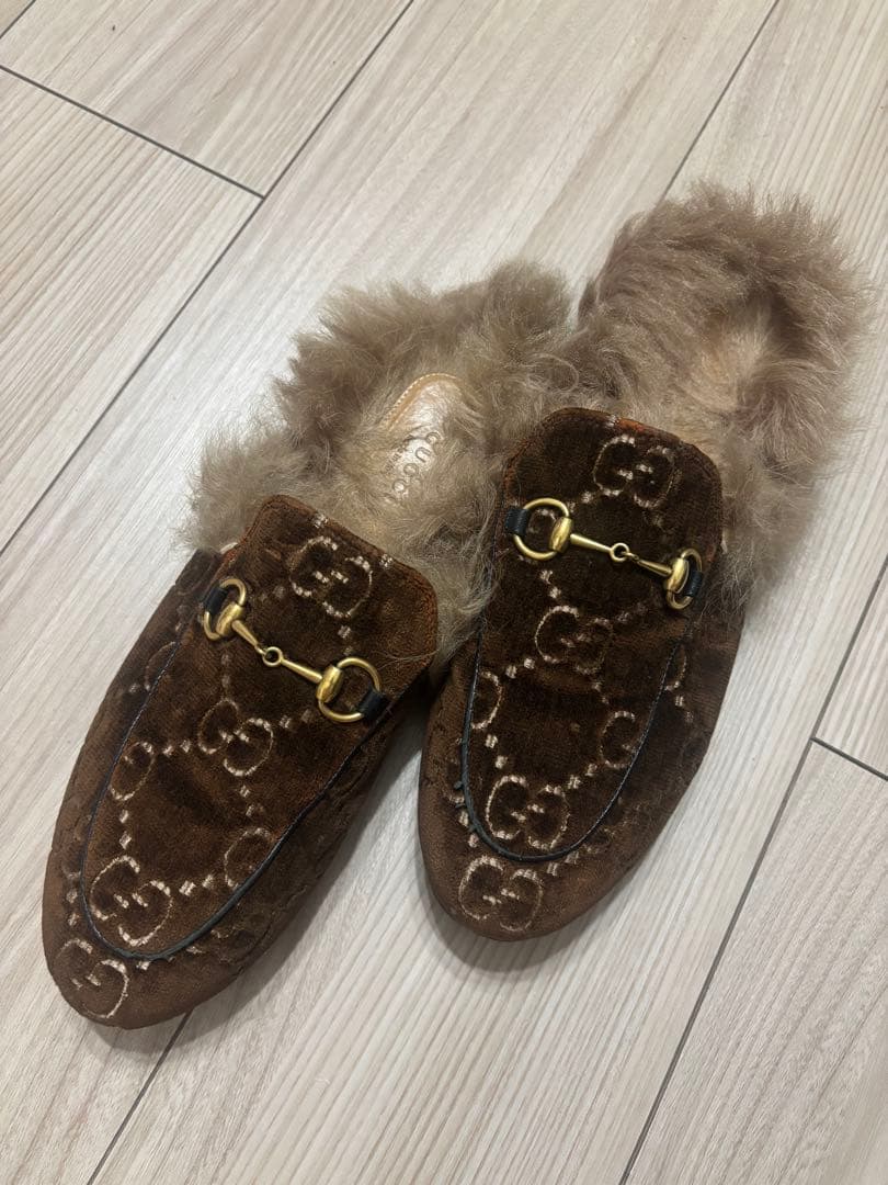 GUCCI グッチ プリンスタウン ミュール GG ホースビット 38 25cm