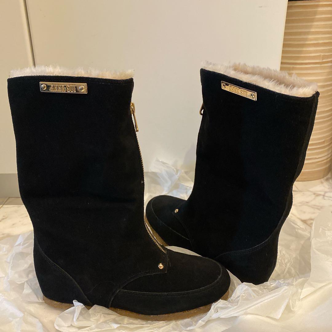 【ANNA SUI】 アナスイ未使用 ロングショート2way ブーツ23.5cm