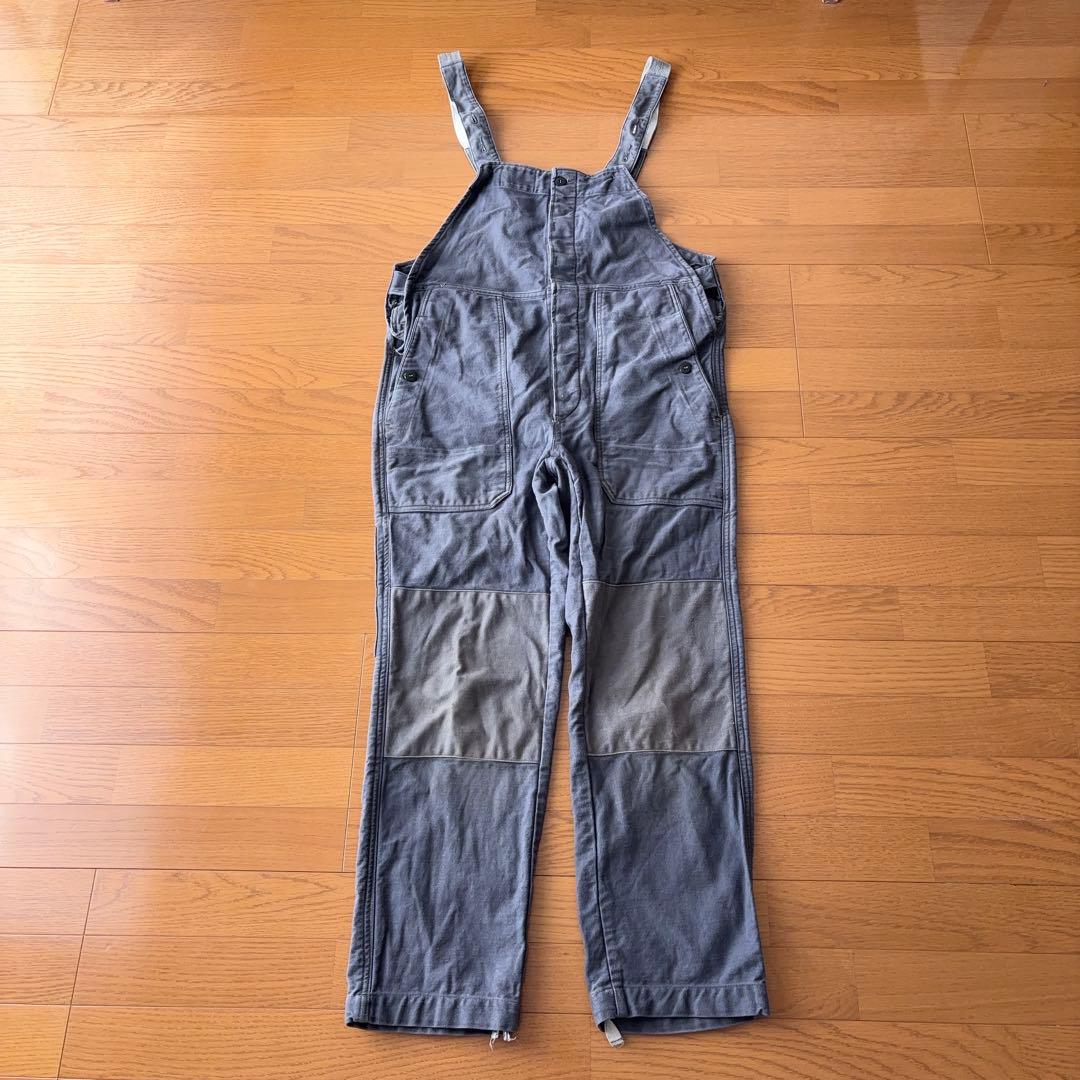 70s ドイツ軍 オーバーオール モールスキン ダブルニー ユーロワーク