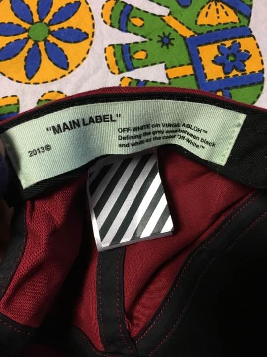 最終値下げ！Off-White オフホワイト キャップ ボルドー