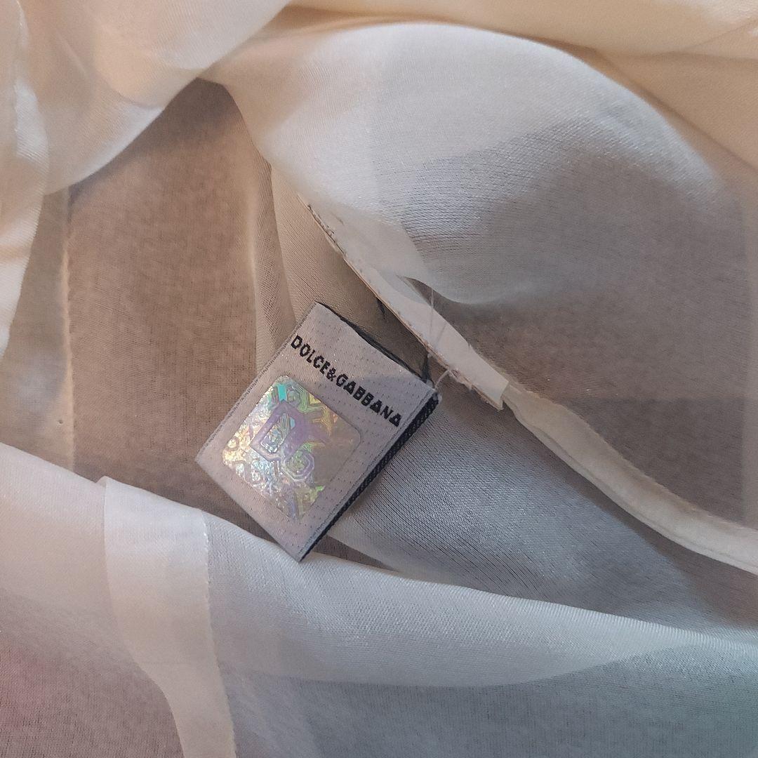 DOLCE&GABBANA シルク シフォン ボウタイ ブラウス アイボリー