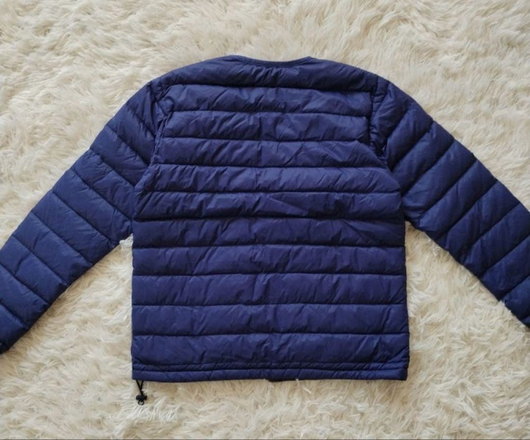 ダントン【DANTON】　インナーダウン　ノーカラー　ブルー34