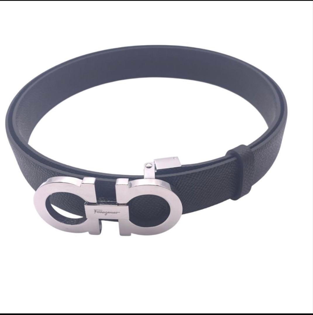 美品Ferragamo フェラガモ　ベルト リバーシブル　カット可 最大95cm