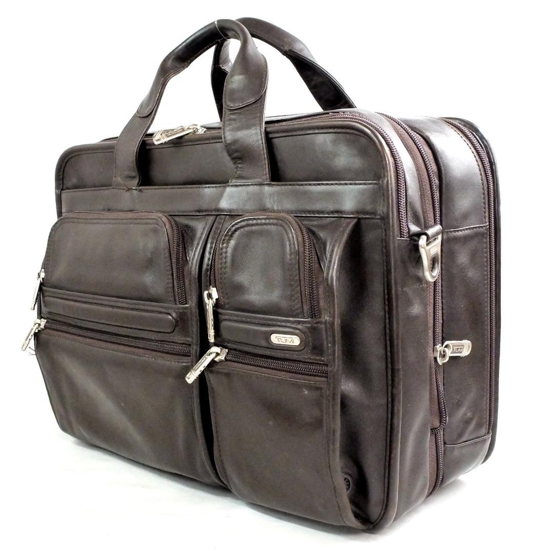 TUMI 96141BN4（廃番G4.4）レザーPCブリーフ 【稀少・ブラウン】