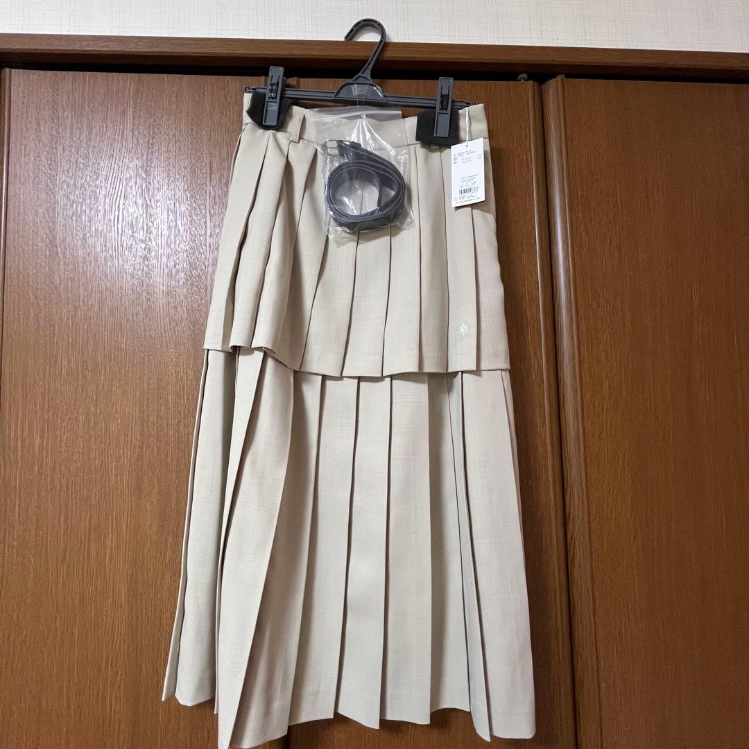 GLORY様◎dazzlinPOLOBCSコラボレイヤードプリーツミディスカート