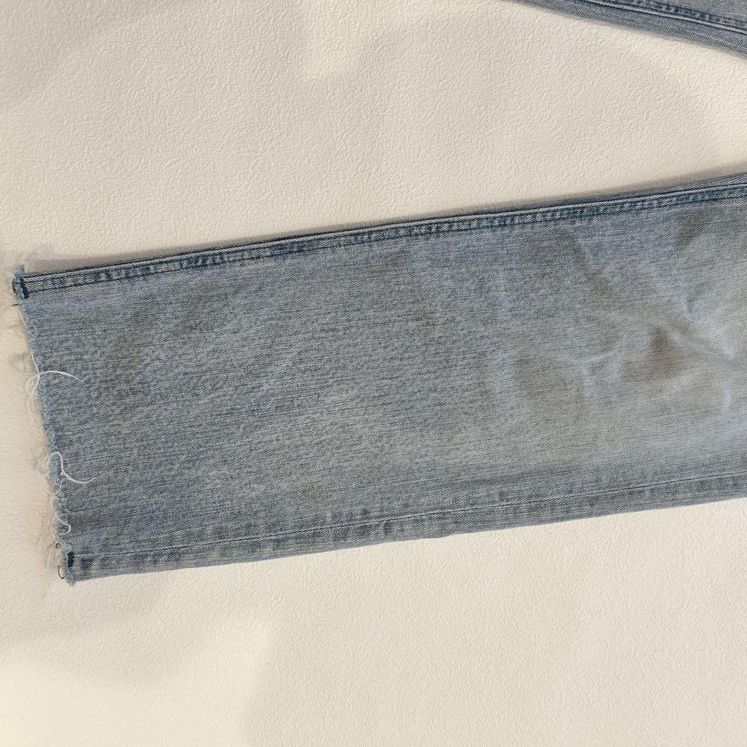 美品✨YANUK ヤヌーク ストレートデニム ボーイズ LEA ダメージ　24