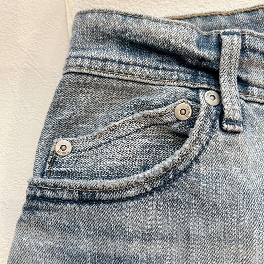 美品✨YANUK ヤヌーク ストレートデニム ボーイズ LEA ダメージ　24
