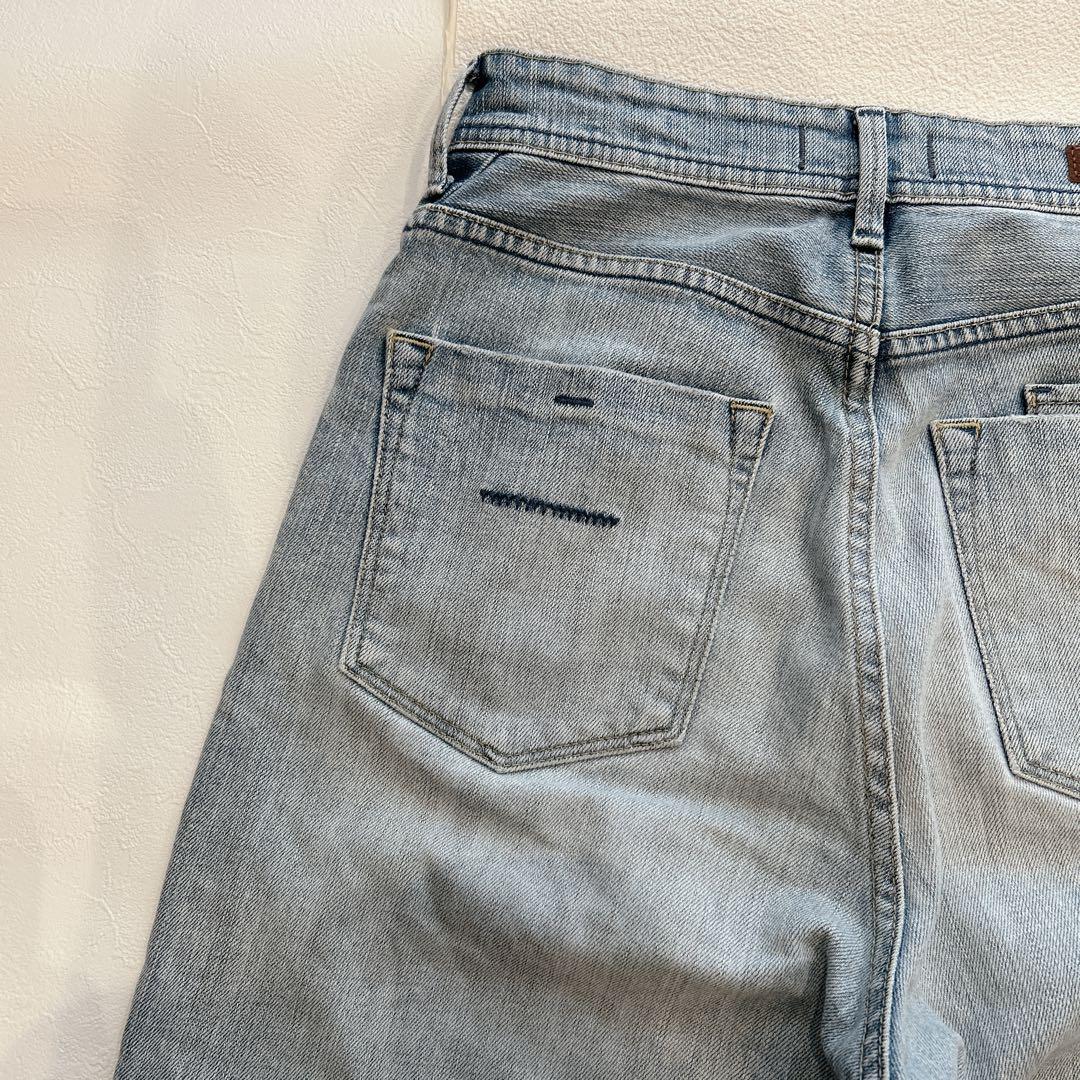 美品✨YANUK ヤヌーク ストレートデニム ボーイズ LEA ダメージ　24
