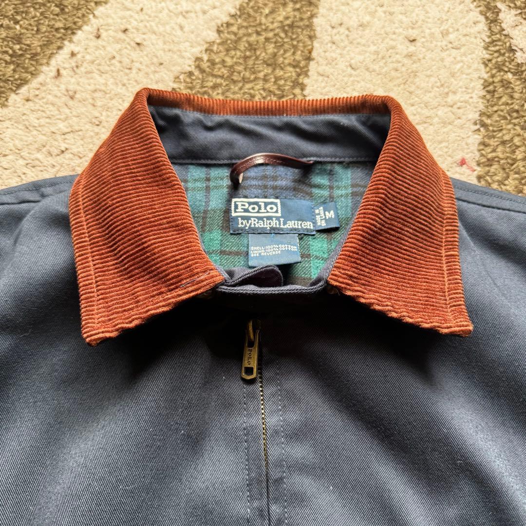 90's Ralph Lauren スイングトップ 襟コーズ ネイビー