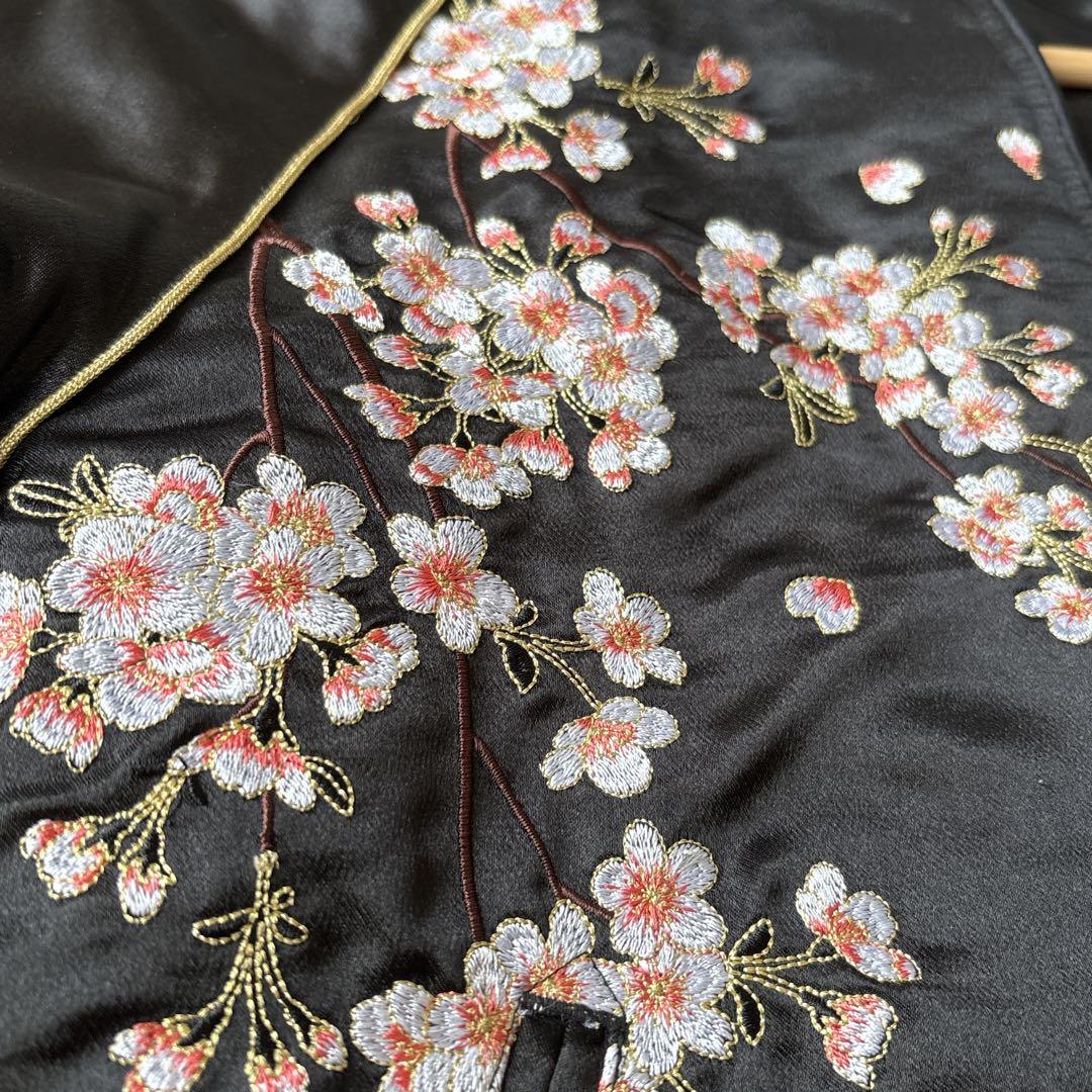 【超人気◎】抜刀娘　スカジャン　リバーシブル　桜　和柄　刺繍　美品　完売モデル