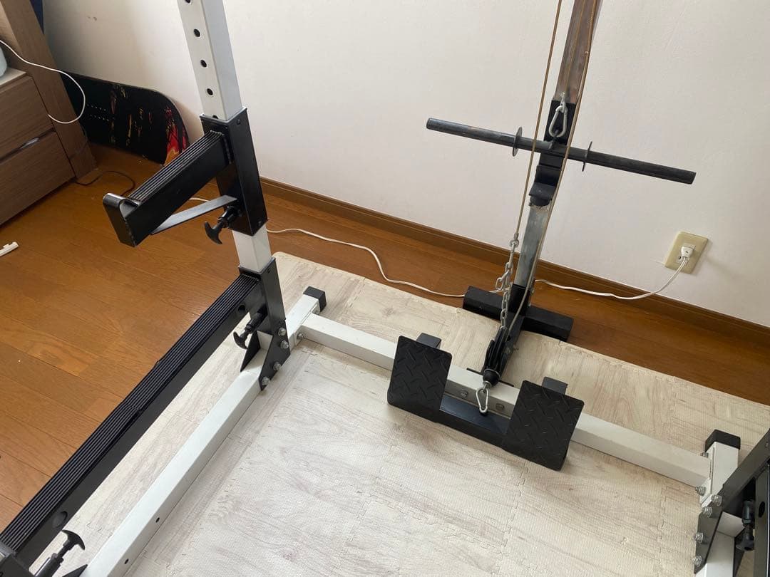 【斜め】パワーラック 高さ調整可能 プルダウンケーブル付き【引き取り限定】