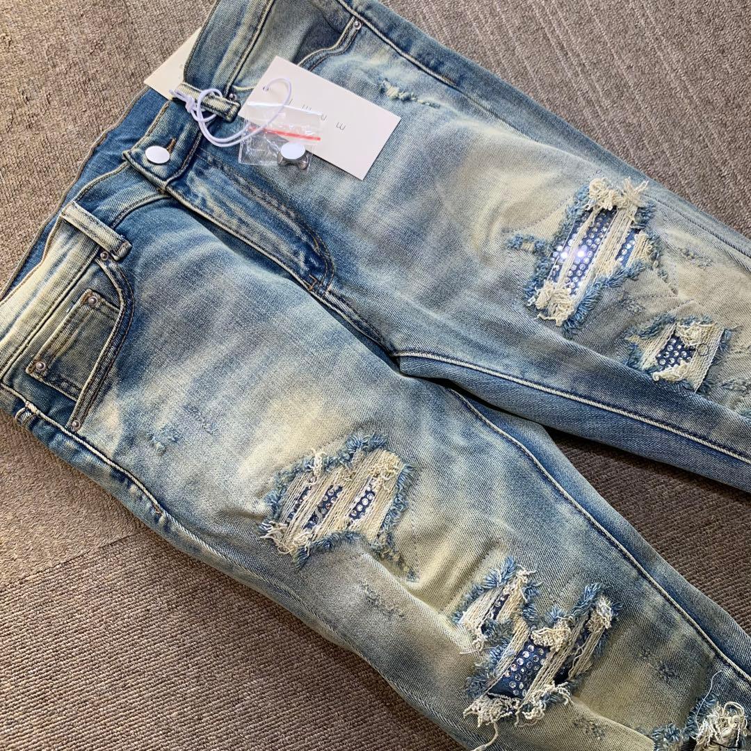 mnml ミニマル【新品未使用品】ラインストーンストレッチスキニーデニム 30