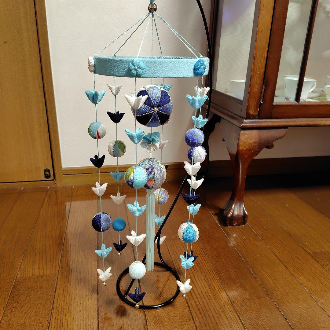 ちりめん細工　クリスマスの下げ飾りと 夏の下げ飾り　　おーさかーな