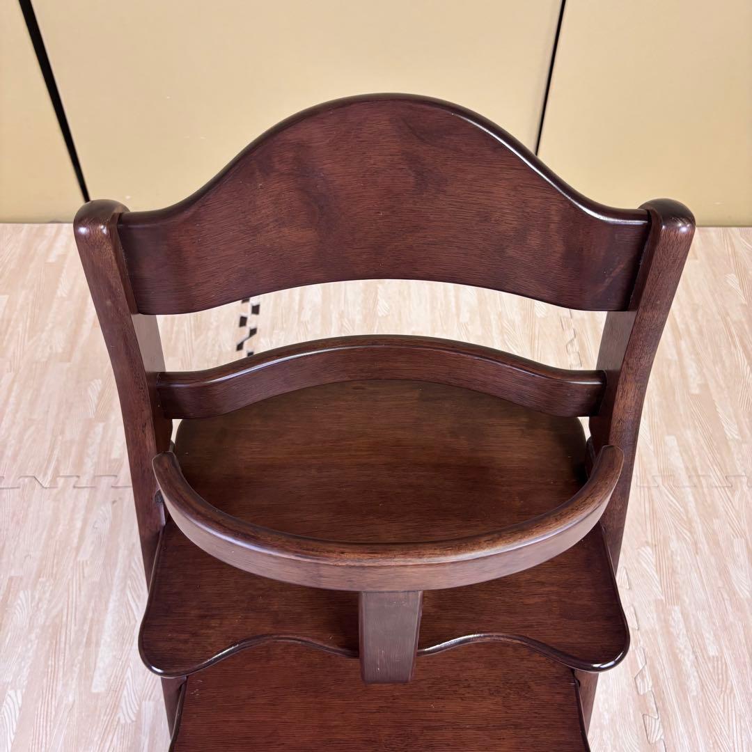 除菌清掃済☆綺麗☆　大和屋　すくすくチェアスリムプラス　ガード付　ダークブラウン